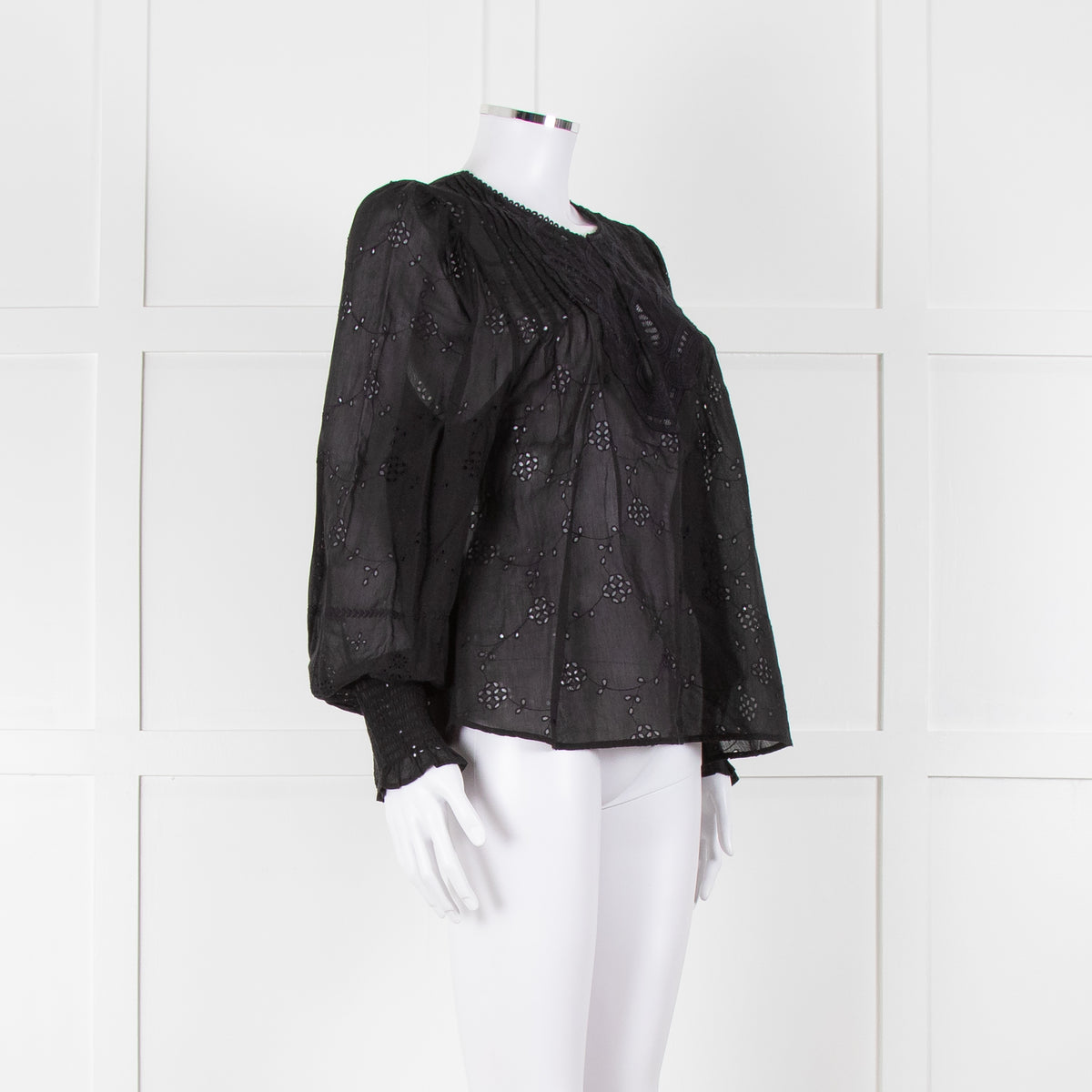 Scarlett Poppies Black Broderie Anglaise Top