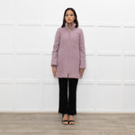 J Crew Lilac Zip Up Wool Short Coat