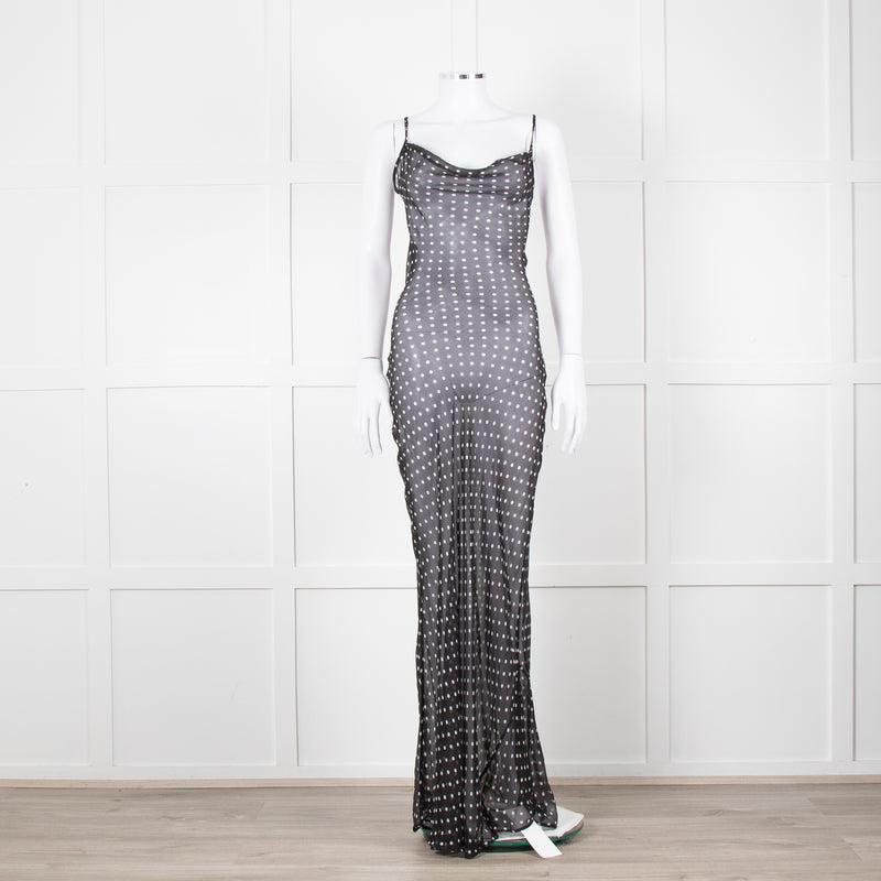Rat & Boa Black And White Polka Dot Maxi Dress