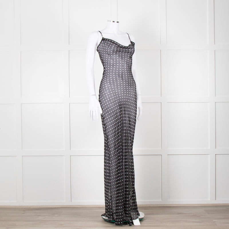 Rat & Boa Black And White Polka Dot Maxi Dress