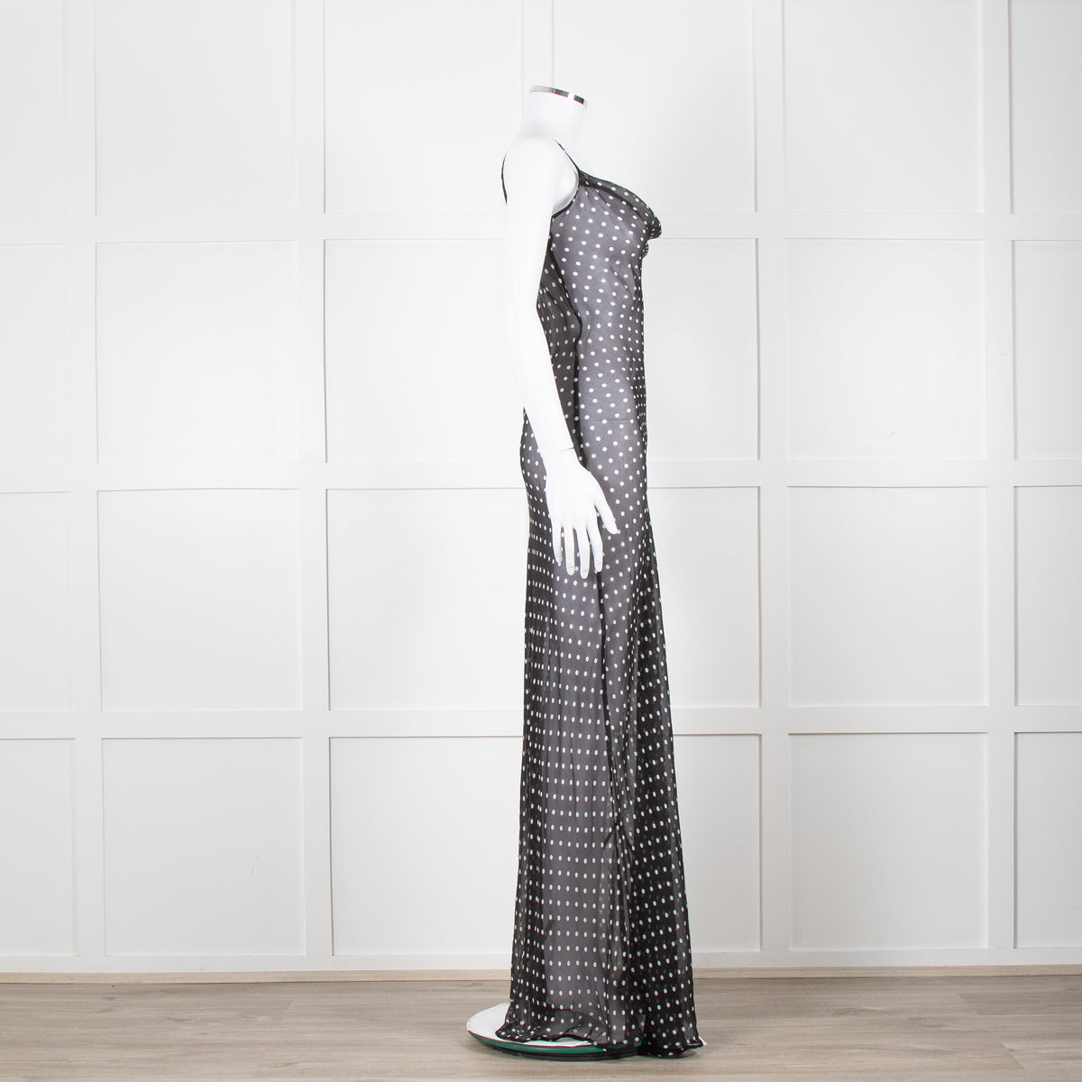 Rat & Boa Black And White Polka Dot Maxi Dress