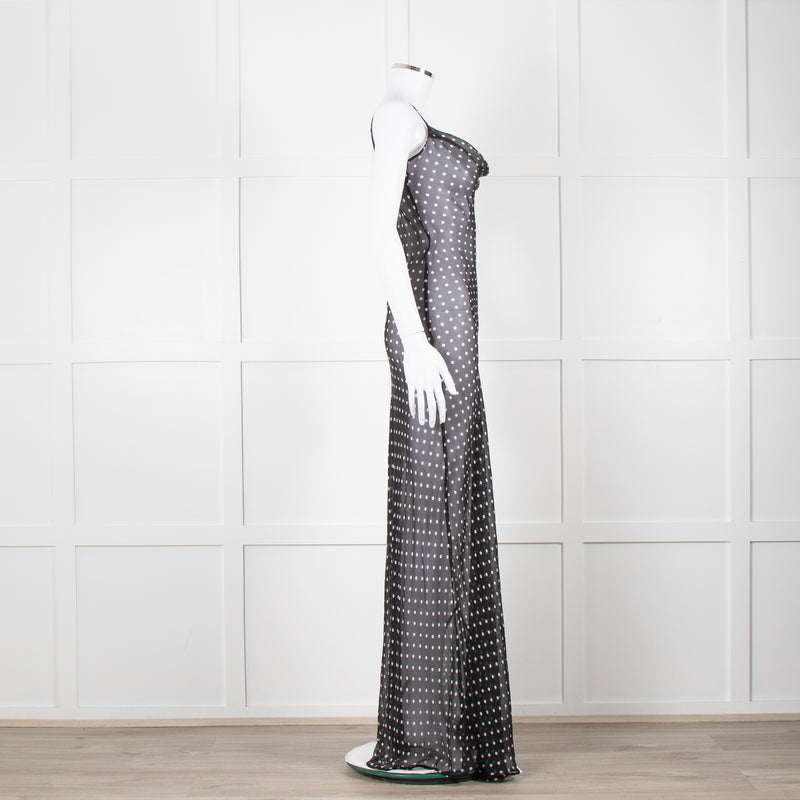 Rat & Boa Black And White Polka Dot Maxi Dress