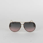 Christian Dior Bobby Oversized Aviator Sunglasses with Grey