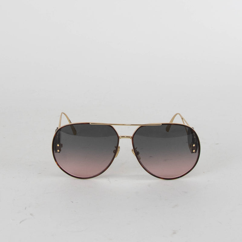 Christian Dior Bobby Oversized Aviator Sunglasses with Grey