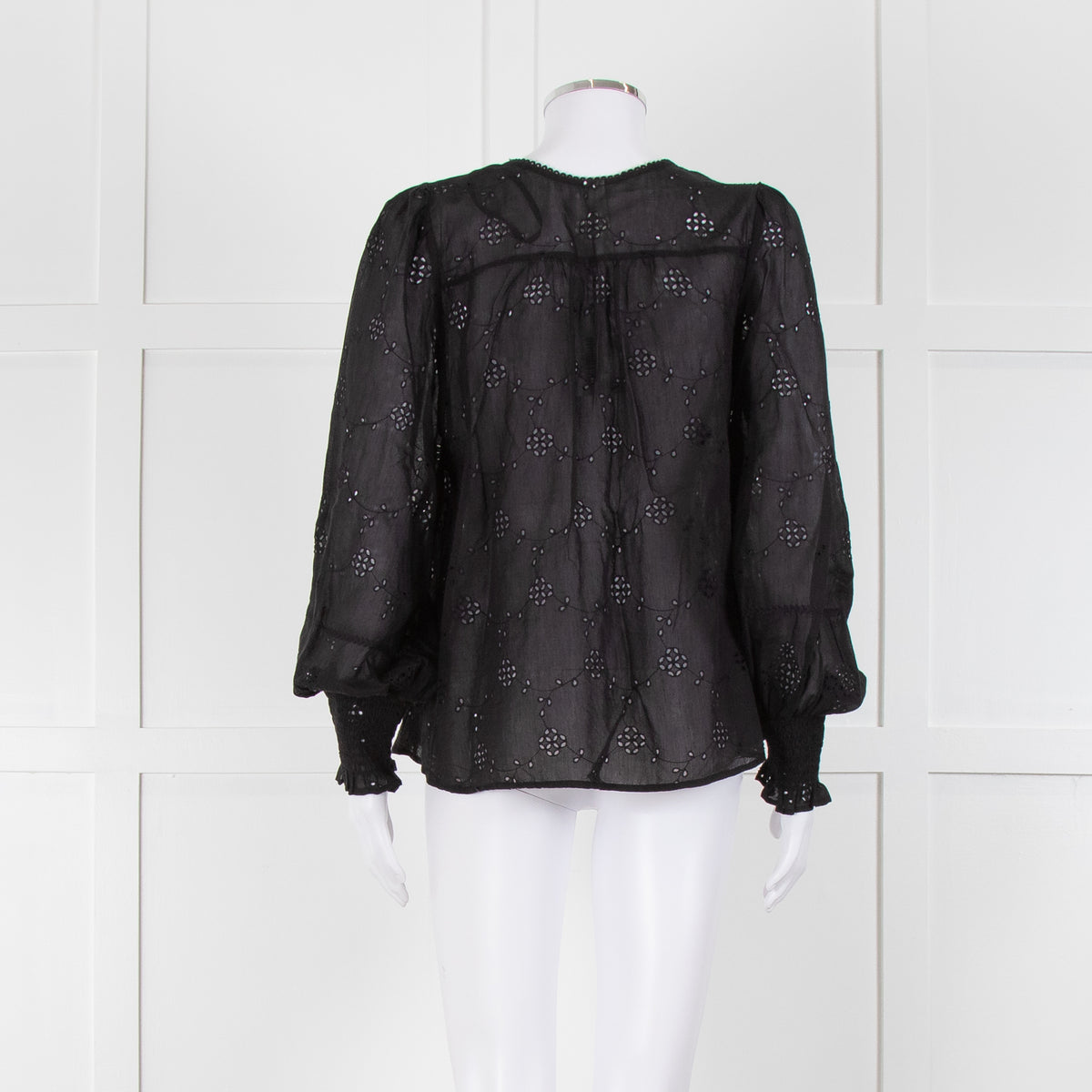 Scarlett Poppies Black Broderie Anglaise Top