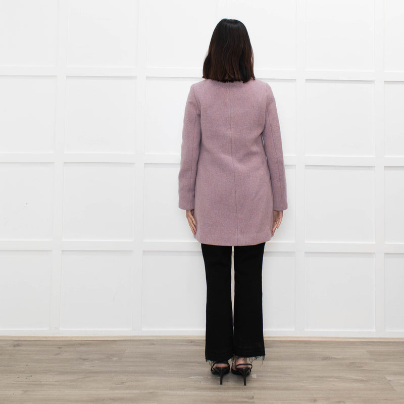 J Crew Lilac Zip Up Wool Short Coat