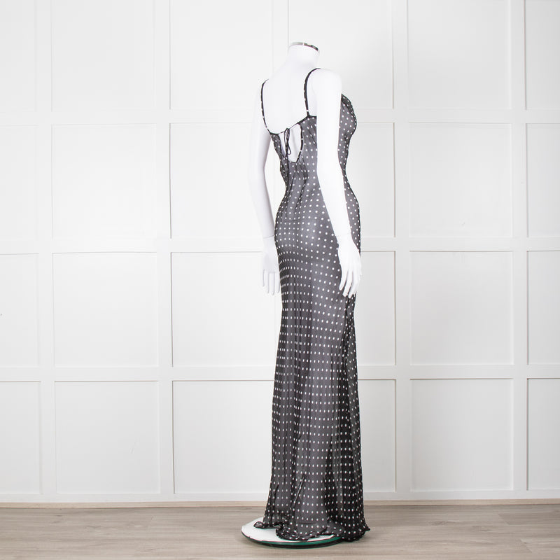 Rat & Boa Black And White Polka Dot Maxi Dress