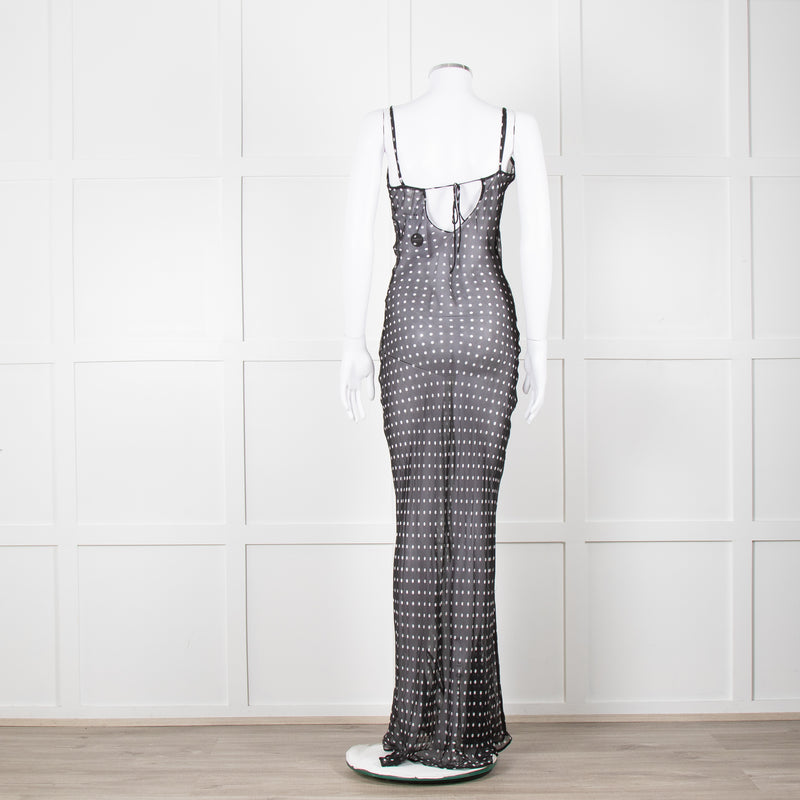 Rat & Boa Black And White Polka Dot Maxi Dress