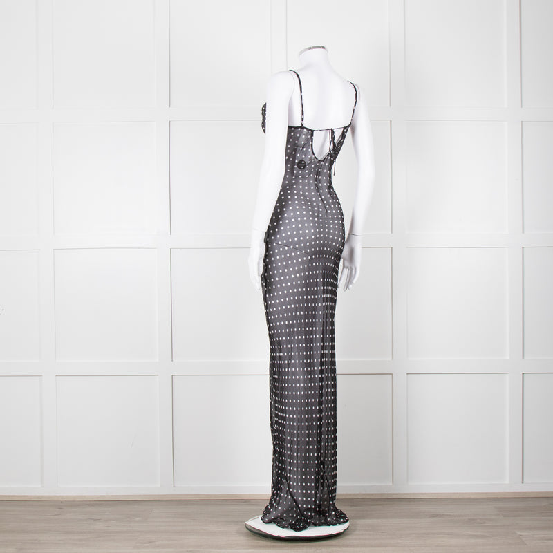 Rat & Boa Black And White Polka Dot Maxi Dress