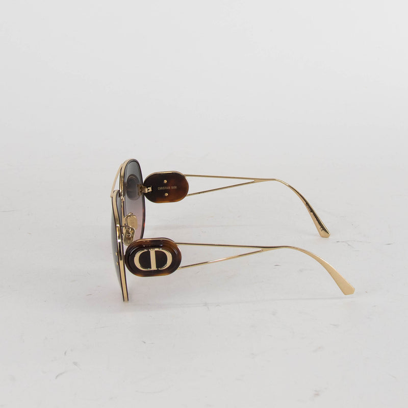 Christian Dior Bobby Oversized Aviator Sunglasses with Grey