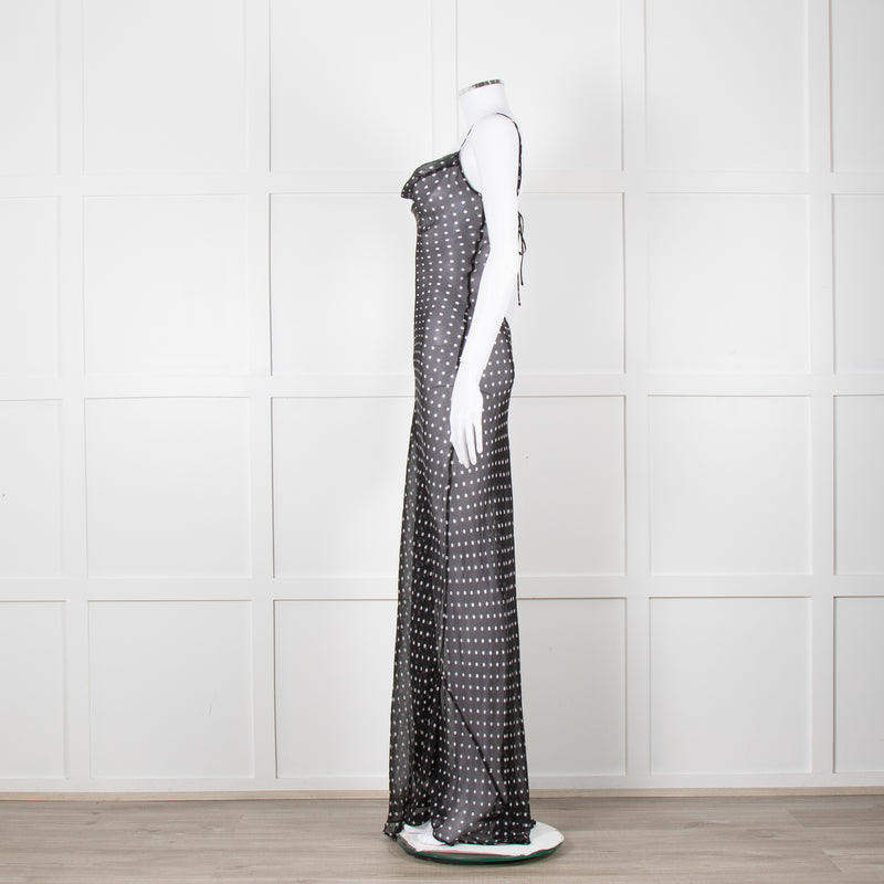 Rat & Boa Black And White Polka Dot Maxi Dress