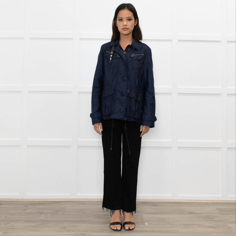Burberry Brit Lightweight Navy Zip Pocket Parka Jacket