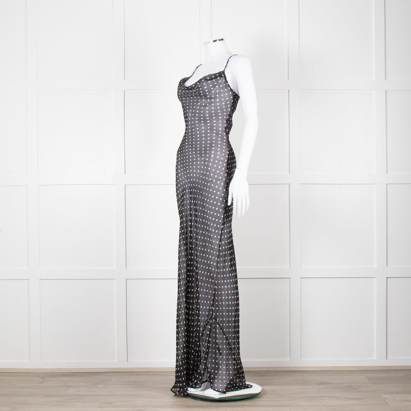 Rat & Boa Black And White Polka Dot Maxi Dress