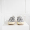 Saint Laurent White Black Animal Print Slip On Shoes