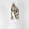 Anine Bing Black And Cream Floral Print Linen Shirt