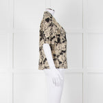 Anine Bing Black And Cream Floral Print Linen Shirt
