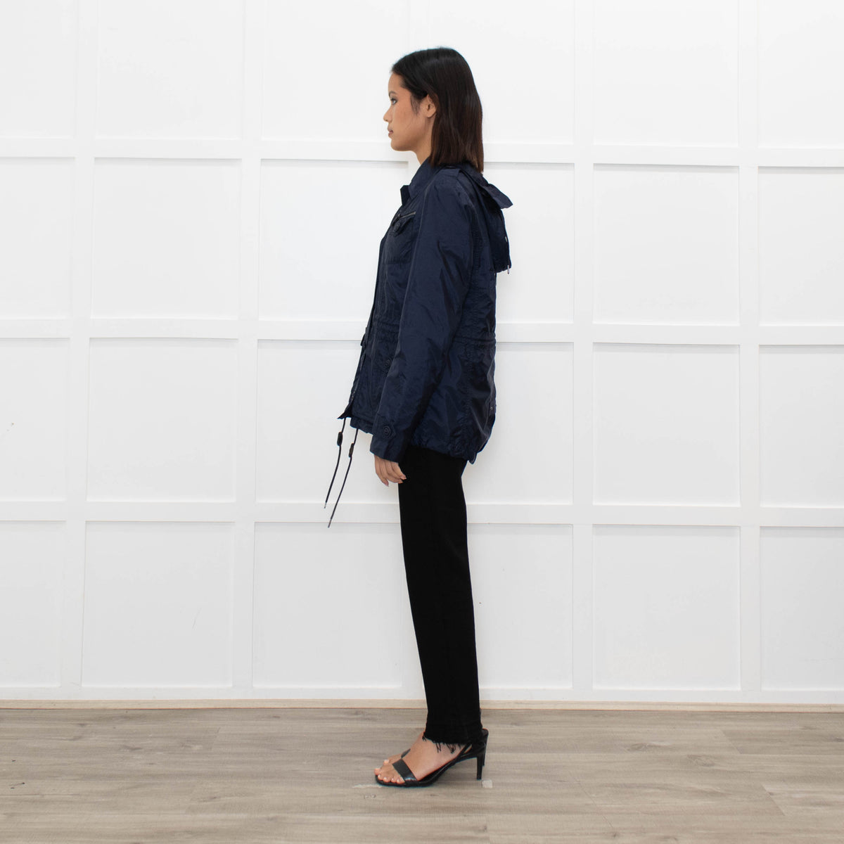 Burberry Brit Lightweight Navy Zip Pocket Parka Jacket