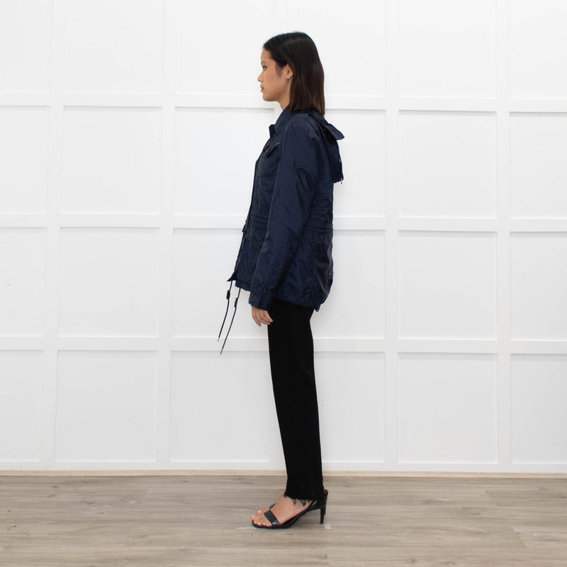 Burberry Brit Lightweight Navy Zip Pocket Parka Jacket