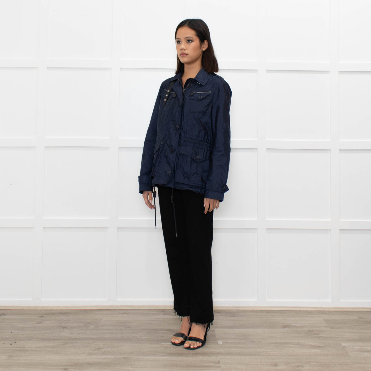 Burberry Brit Lightweight Navy Zip Pocket Parka Jacket