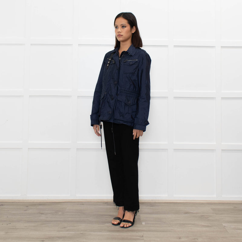 Burberry Brit Lightweight Navy Zip Pocket Parka Jacket