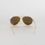 Linda Farrow Gold Oversized Titanium Sunglasses