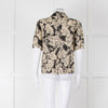 Anine Bing Black And Cream Floral Print Linen Shirt
