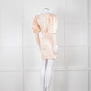 Rotate Aiken Pink V Neck Puff Shoulder Wrap Mini Dress