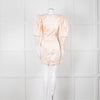 Rotate Aiken Pink V Neck Puff Shoulder Wrap Mini Dress