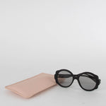 Chloe Black Mirtha Mat Round Sunglasses