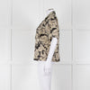 Anine Bing Black And Cream Floral Print Linen Shirt