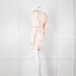 Rotate Aiken Pink V Neck Puff Shoulder Wrap Mini Dress