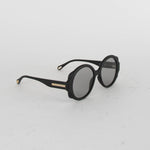 Chloe Black Mirtha Mat Round Sunglasses
