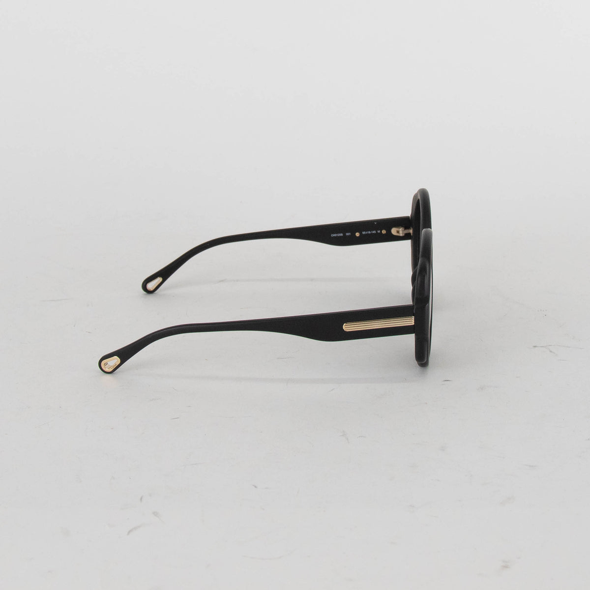 Chloe Black Mirtha Mat Round Sunglasses