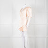 Rotate Aiken Pink V Neck Puff Shoulder Wrap Mini Dress
