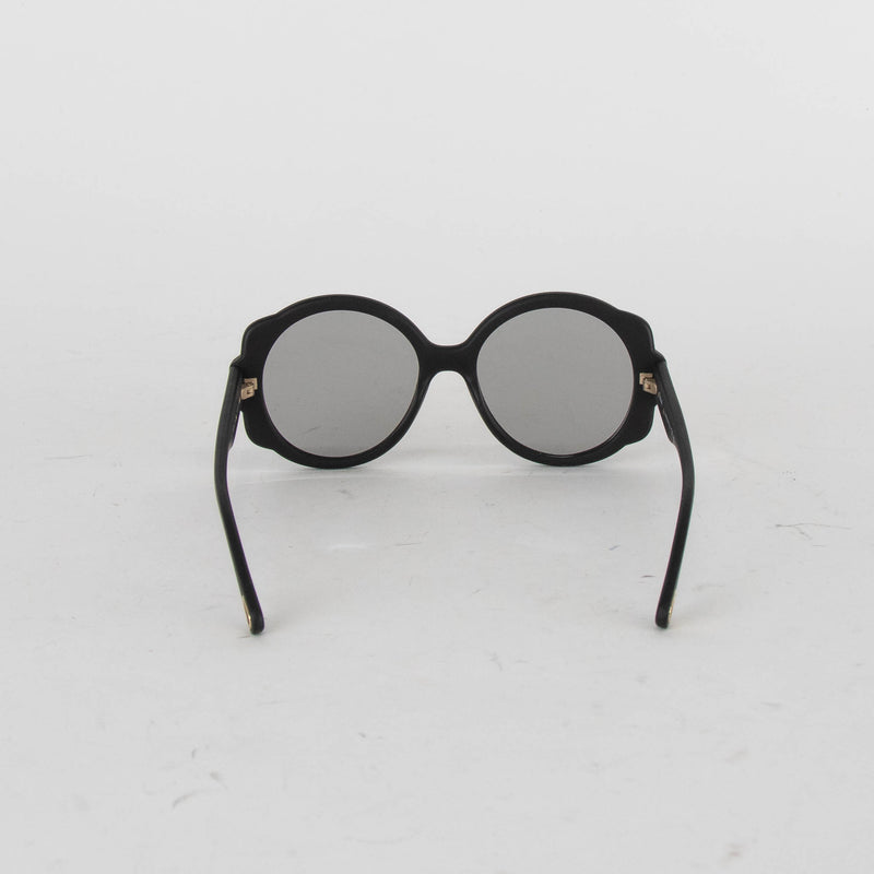 Chloe Black Mirtha Mat Round Sunglasses