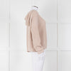 Henry Christ Beige Cotton Ribbed Knit Hooded Jumper