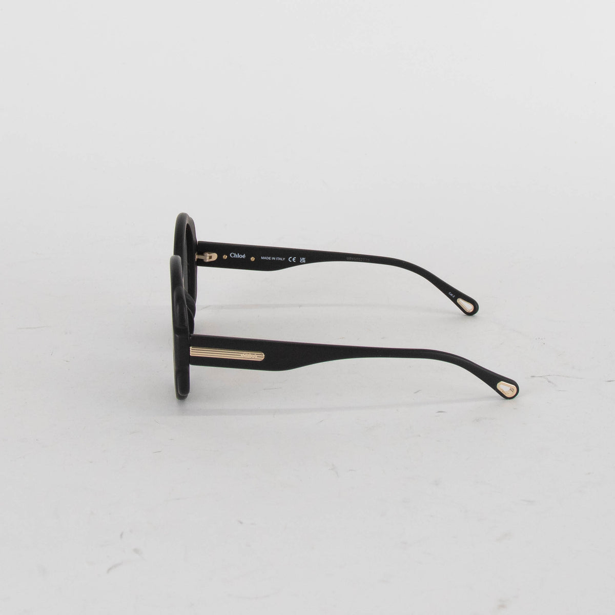 Chloe Black Mirtha Mat Round Sunglasses