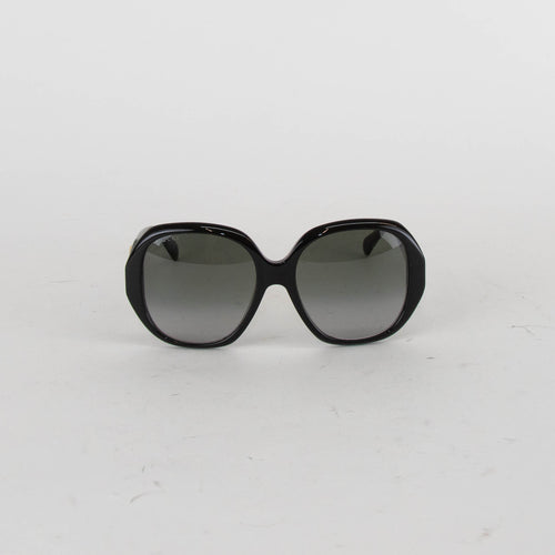 Gucci Black Oval Oversized Sunglasses
