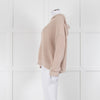 Henry Christ Beige Cotton Ribbed Knit Hooded Jumper