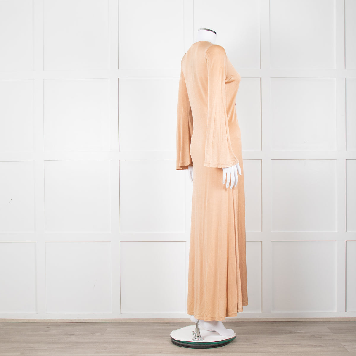 Dodo Bar Or Nude Shimmer Maxi Dress With Buckle