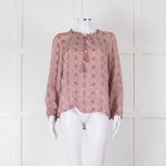 Molin Red Floral Long Sleeve Top