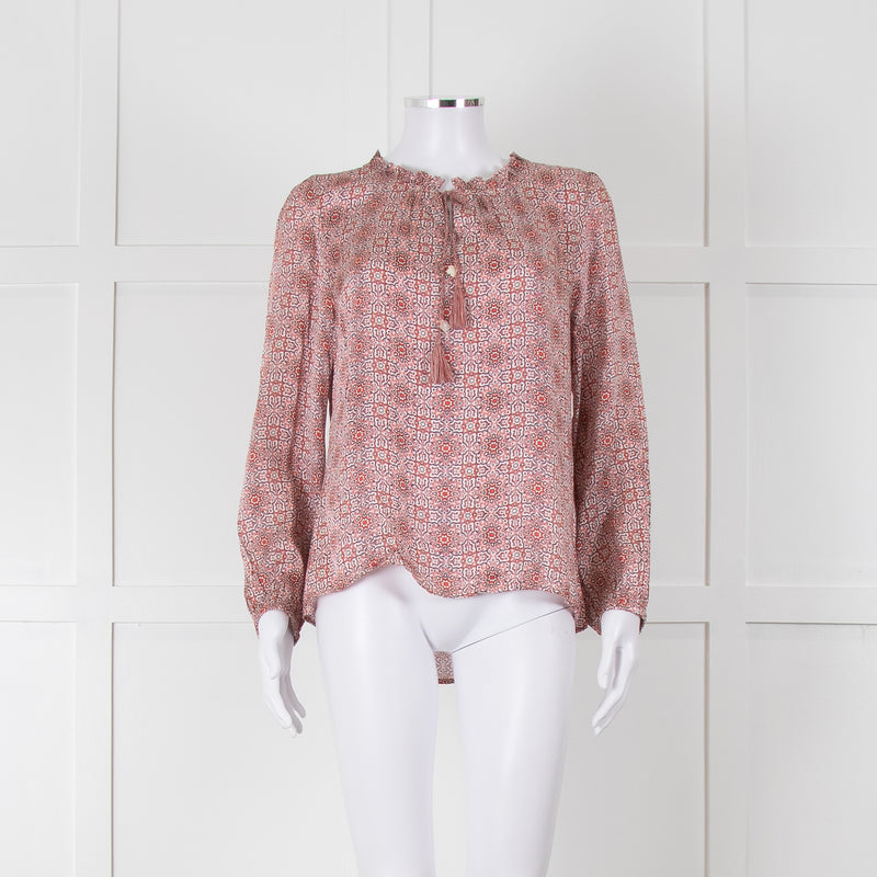Molin Red Floral Long Sleeve Top