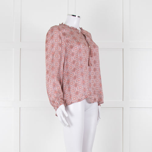 Molin Red Floral Long Sleeve Top
