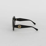 Gucci Black Oval Oversized Sunglasses