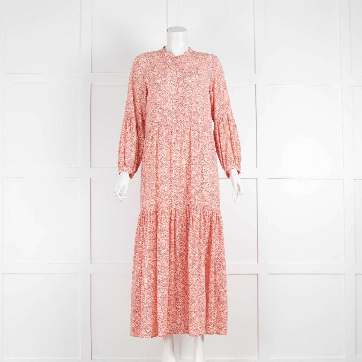 Really Wild Red And White Liberty Print Maxi Dress