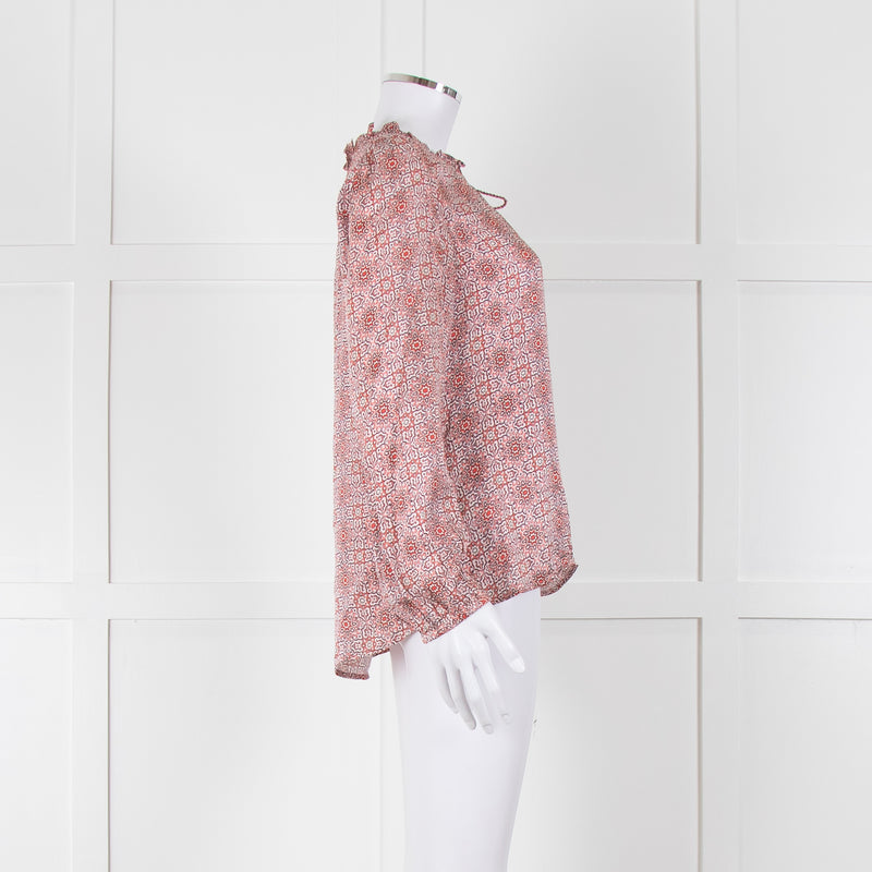 Molin Red Floral Long Sleeve Top