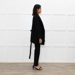 Isabel Marant Etoile Black Wool Belted Soft Jacket