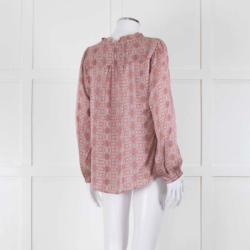 Molin Red Floral Long Sleeve Top