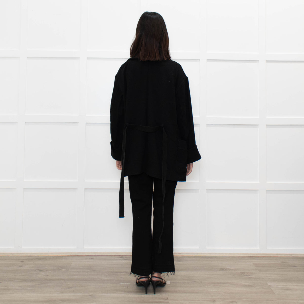 Isabel Marant Etoile Black Wool Belted Soft Jacket