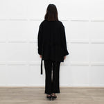 Isabel Marant Etoile Black Wool Belted Soft Jacket